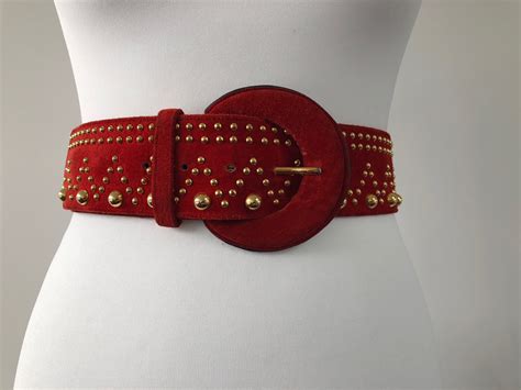 red ysl belt